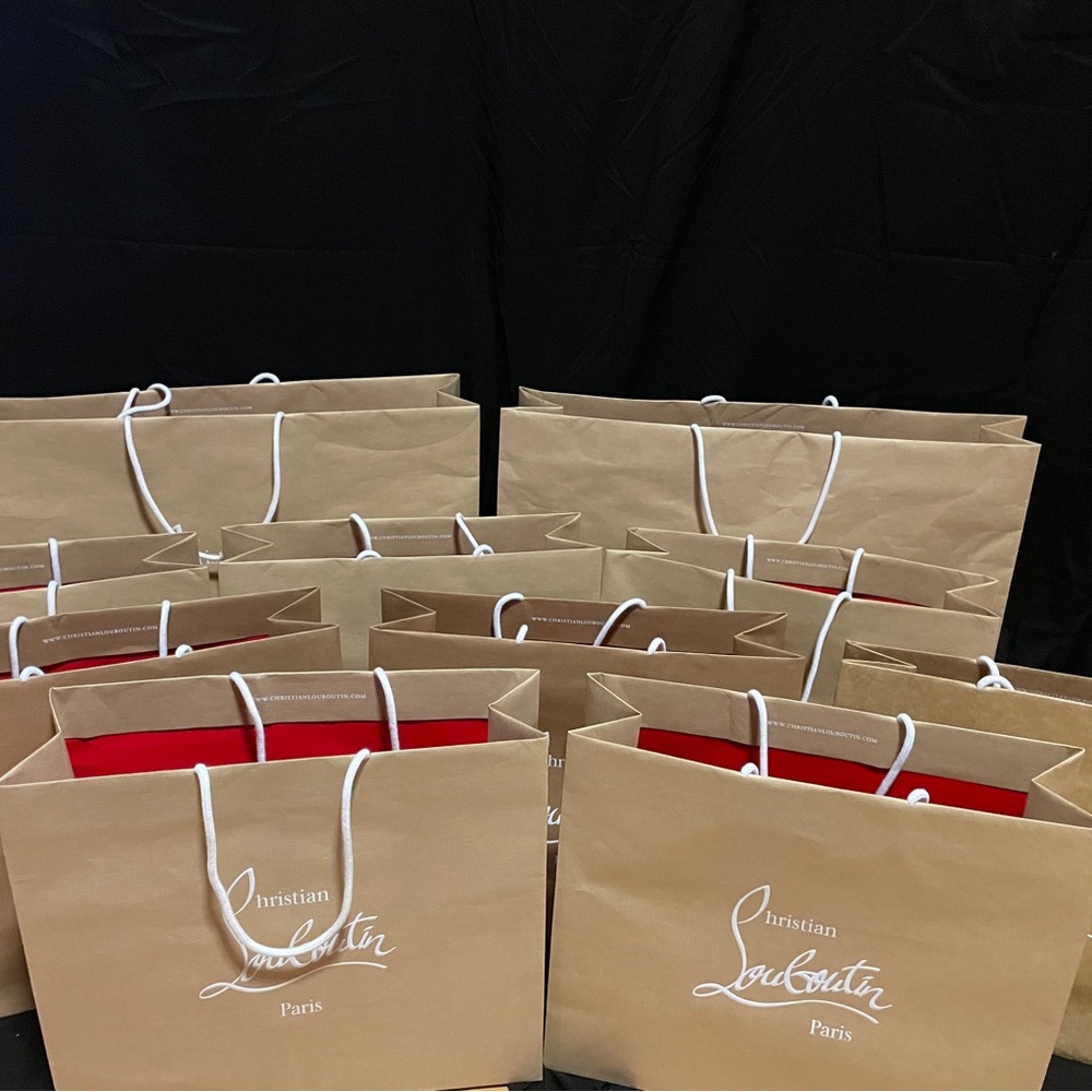 Christian Louboutin White and Red Storage Set